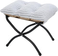 15" Folding Ottoman, Foldable Footrest Stool, Portable Small Foot Stool by MordchilHF