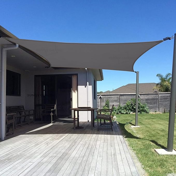 SUNNY GUARD Custom Size 13'x30' Rectangle Dark Grey UV Block Sunshade by SUNNYGUARD