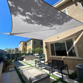 SUNLAX Sun Shade Sail 12' x 14' x 18.4' Silver Rectangle Canopy Sail Shade by SUNLAX