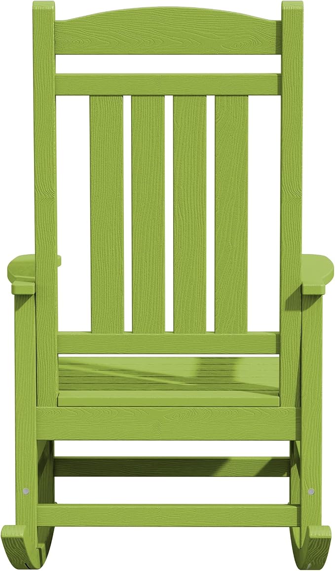 KINGYES Outdoor Rocking Chair Set of 2, High Density Polyethylene Patio Rocking - Image 11