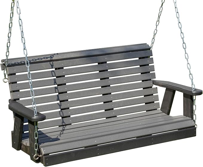 Poly Lumber Wood 5FT Porch Swing Amish Craftsmandship Made in USA HDPE by Unknown