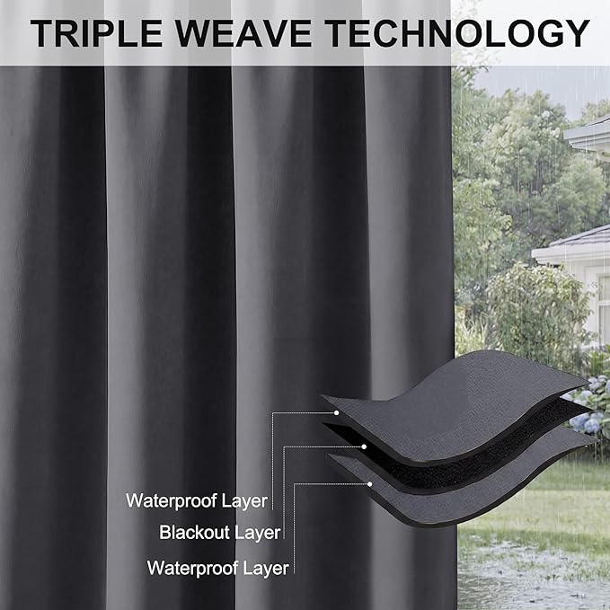 RYB HOME Outdoor Pergola Curtains - Image 7