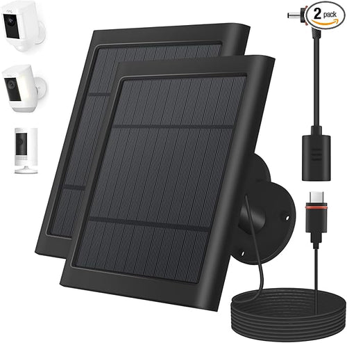 2 Pack 4W Solar Charger for Ring Spotlight & Stick Up Outdoor Cam, High by Paodekua