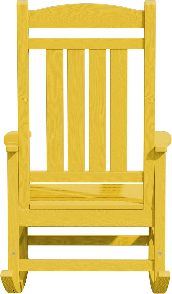 KINGYES Outdoor Rocking Chair Set of 2, High Density Polyethylene Patio Rocking - Image 11