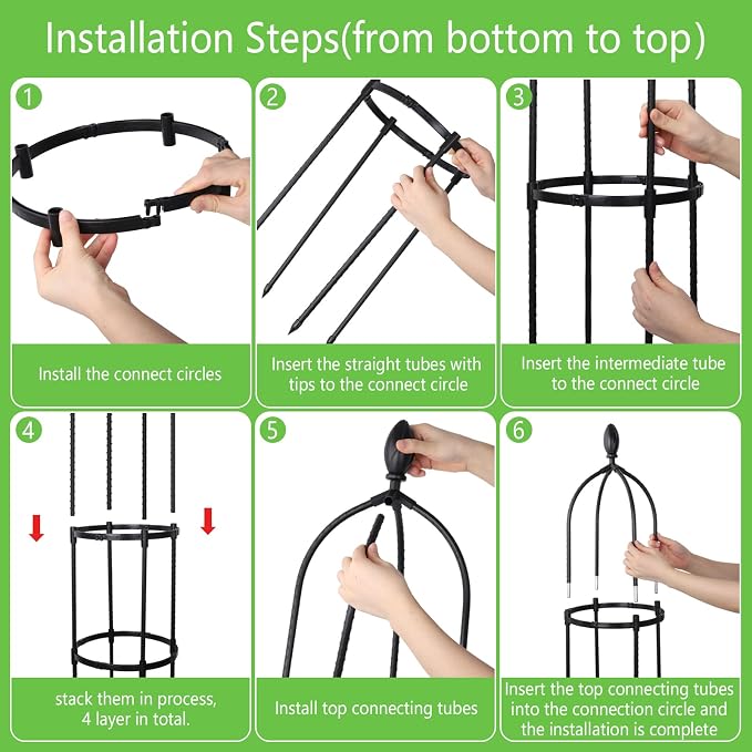 2 Pack 6Ft Tall Garden Obelisk Trellis - Image 6