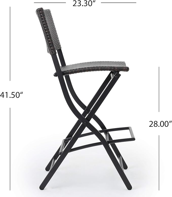 Christopher Knight Home Margarita Outdoor Wicker Barstools, 2-Pcs Set - Image 7