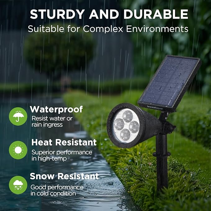 InnoGear Solar Spot Lights, Outdoor Solar Lights Solar Spotlights Flag Pole - Image 5