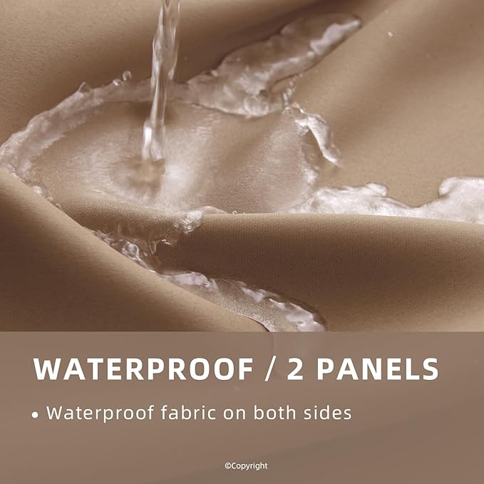 Waterproof Outdoor Curtain W105 x L84 - Image 2