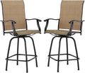 MFSTUDIO Outdoor Bar Stools Set of 2, Swivel Bar Height Patio Chairs Outdoor by MFSTUDIO