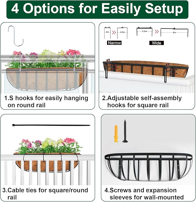 DUNCHATY Railing Planter Window Box - Image 4