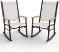 Shintenchi 2 Pcs Outdoor Rocking Chairs Set, Upgraded High Back Patio Rocking by Shintenchi