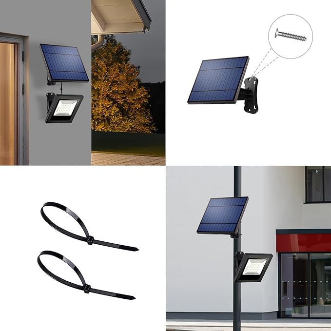 Solar Lights Outdoor Dusk to Dawn 4400mAh Solar Flood Lights Waterproof LED - Image 5