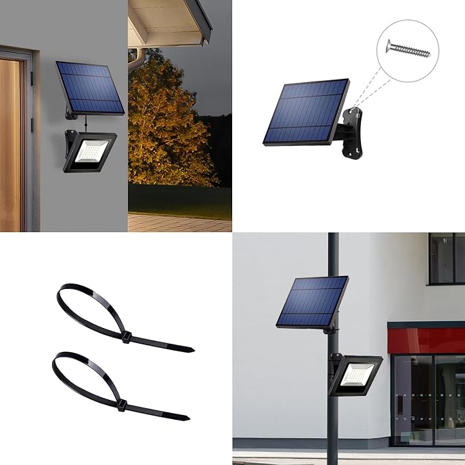 Solar Lights Dusk to Dawn 4400mAh Solar Powered Spotlight Waterproof Flood - Image 5