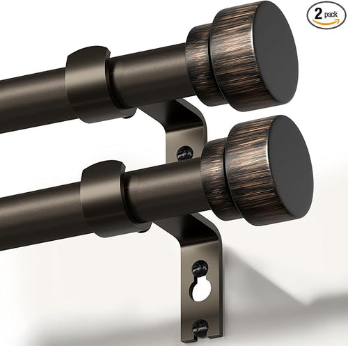 2 Pack Modern Antique Brown Bronze Curtain Rods by Unknown