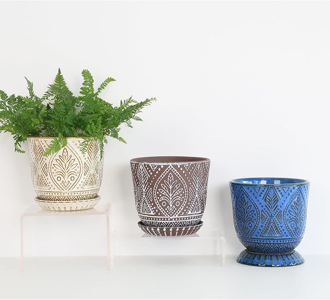Gepege 6 Inch Ceramic Planter, Plant Pot - Image 4