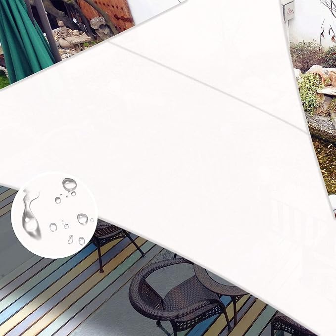 LOVE STORY Right Triangle 7'x14'x15.7' Waterproof Sun Shade Sail Canopy UV Block by LOVESTORY