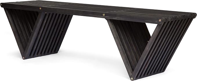 Christopher Knight Home Esme Outdoor Acacia Wood Bench, Dark Gray Finish by ChristopherKnightHome