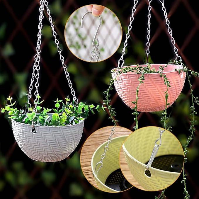 YINGFENG 197 Inch DIY Silver Hanging Basket Chains, Adjustable Length, - Image 2