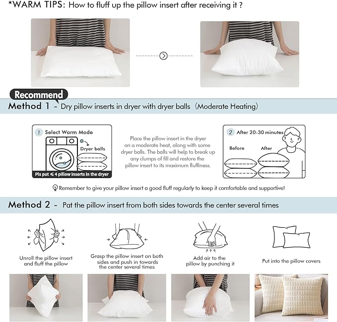 MIULEE 28x28 Pillow Insert Throw Pillow Insert, Outdoor Pillows Water-Resistant - Image 7