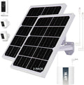 Solar Panel for Security Camera 2 in 1 Port 10W Ring Camera Solar Charger by Unknown