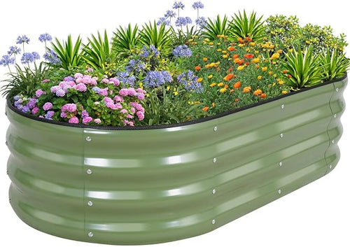 1MORE Galvanized Raised Garden Bed- Planter Garden Boxes Outdoor, Raised Beds by 1MORE