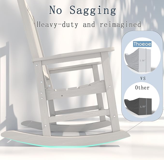 Oversized Rocking Chair Set of 2, Outdoor Rocking Chair - Image 8