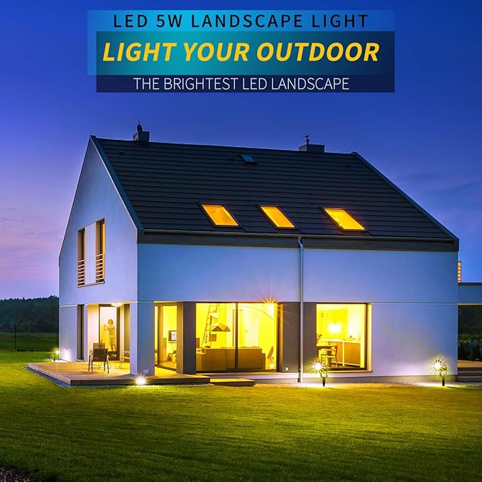 LED Landscape Lights, 5W 120V AC Outdoor Pathway Garden Yard Spotlight - Image 6