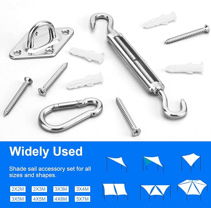 Sun Shade Sail Hardware Kit 8 Inch - Image 7