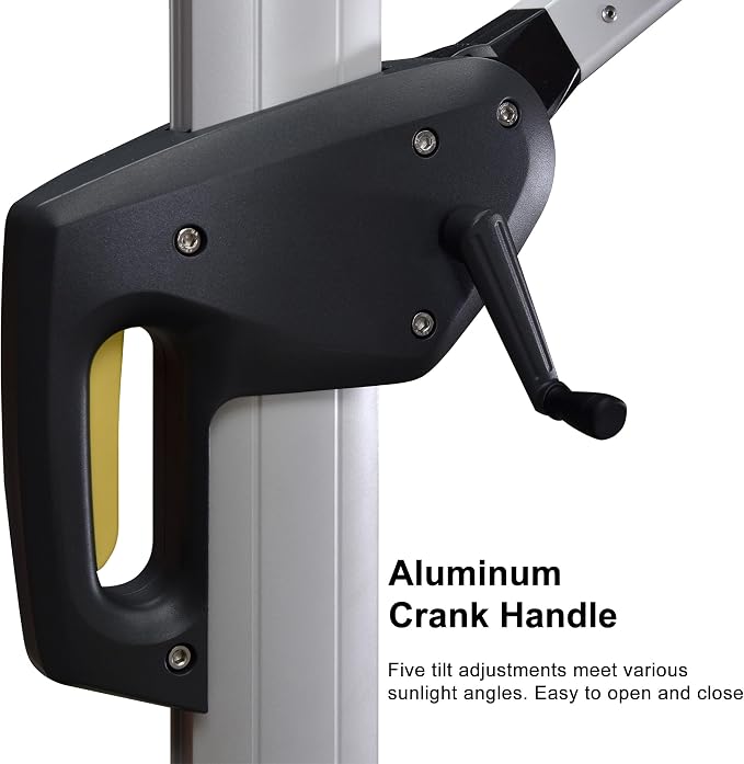 PURPLE LEAF 9' X 11' Patio Umbrella Outdoor Rectangle Umbrella Large Cantilever - Image 6