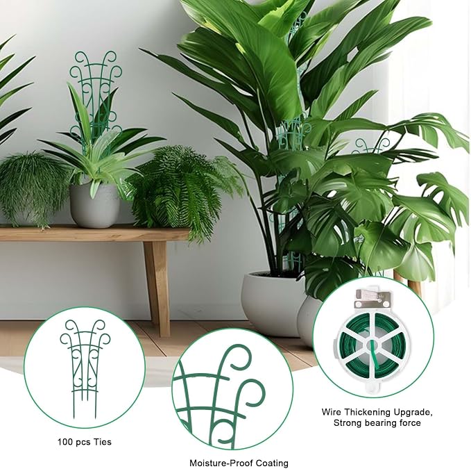 Indoor Plant Trellis for Climbing Plants, 8 Pack Garden Trellis for Potted - Image 3