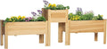 Outsunny Raised Garden Bed Set of 3, Wooden Elevated Planter Box by Outsunny