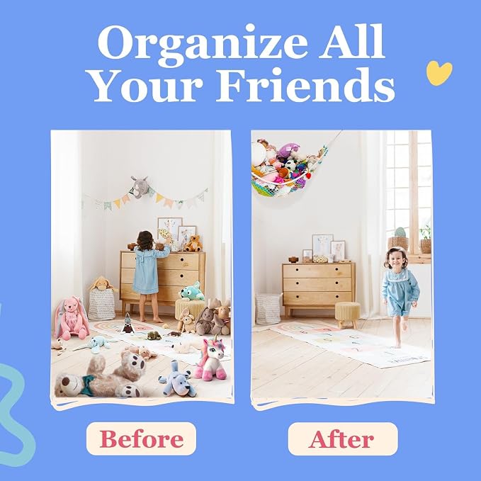 Lilly's Love Large Stuffed Animal Hammock | Corner Hanging Organizer, Toy - Image 4
