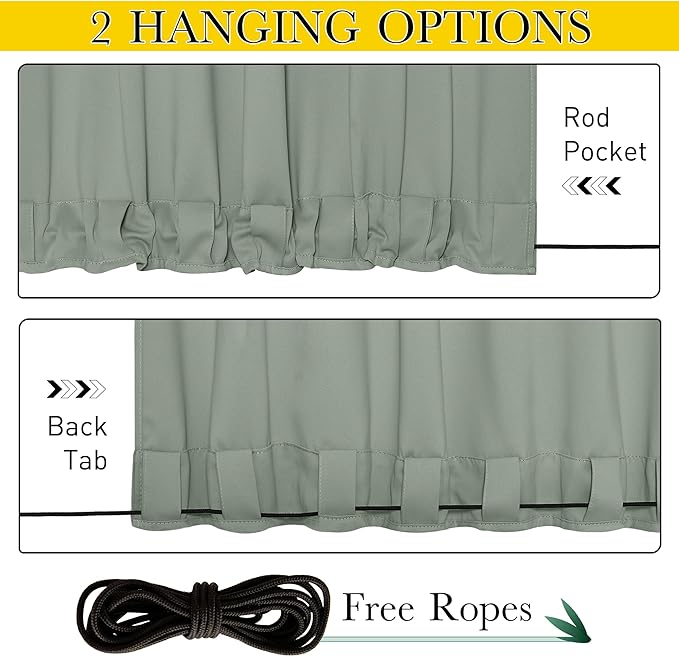 NICETOWN 2 Panels Outdoor Curtains - Image 3