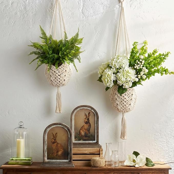 Shappy 1 Pack Jute Crochet Long Plant Hanger - Image 4