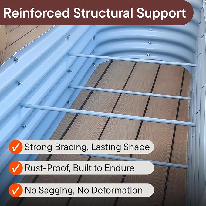 4-Pack Galvanized Raised Garden Bed 8x4x1.5 | 10x2x1.5 ft, Modular Raised - Image 6