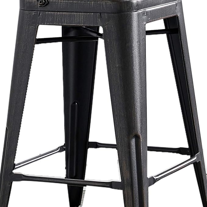 AC Pacific 24” Metal Barstool Set of 2 – Country Rustic Style - Image 7