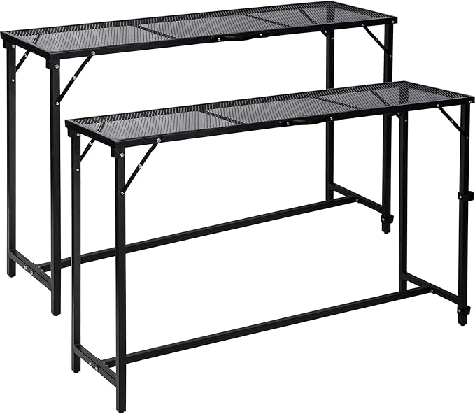 REDCAMP 55 Inch Outdoor Bar Table, 2 Pack Folding Paito Bar Height Hot Tub Table by REDCAMP