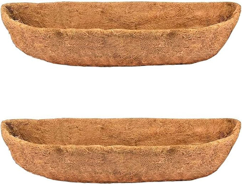 2 pcs Garden Coconut Planter Liners Preformed Window Box Liners Natural Trough by boUod