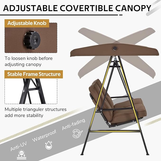 AECOJOY Outdoor Patio Swing Chair - Image 2