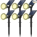 Outdoor Solar Spot Lights, 6 Pack IP65 Waterproof Spotlights by FratinkSolarLights