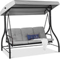 Best Choice Products 3-Seat Outdoor Large Converting Canopy Swing Glider by BestChoiceProducts