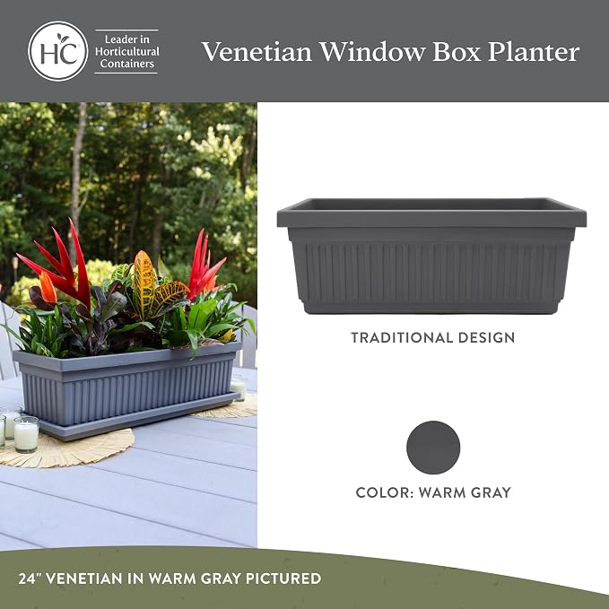 The HC Companies 18 Inch Venetian Window Planter Box - Image 2