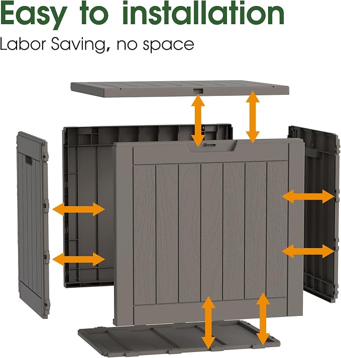 Outdoor Storage Box, Resin Deck Boxes Indoor and outdoor, Waterproof Storage - Image 6