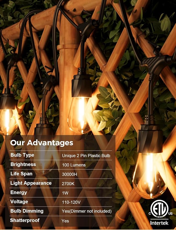 XMCOSY+ 120FT Outdoor String Lights Waterproof - Image 4