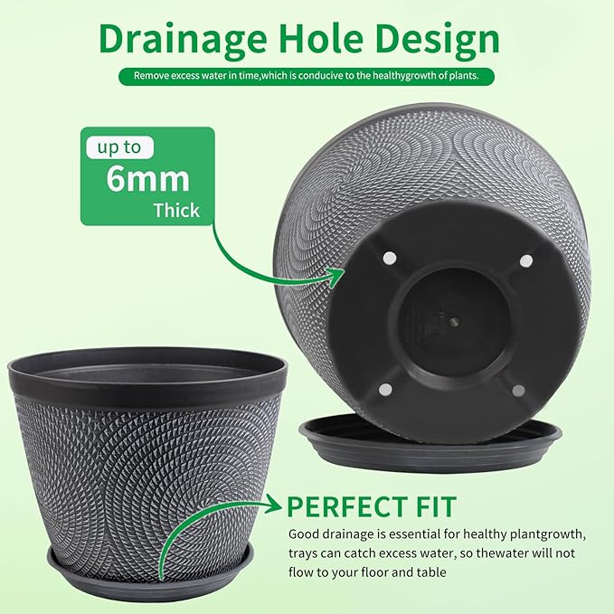 Quarut 4 Pack 15 Inch Large Planter Pot - Image 5