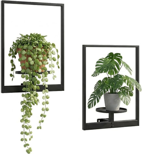 2 Pack Plant Stand Indoor Outdoor Hanging Planters by NUZZERO