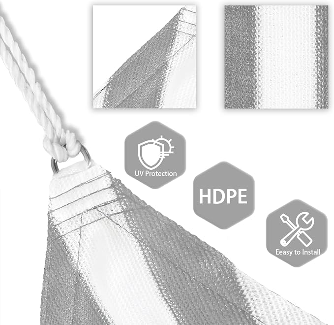 Patio Paradise 18' x 18' x 18' Sun Shade Sail Triangle Canopy Shade Cloth - Image 3