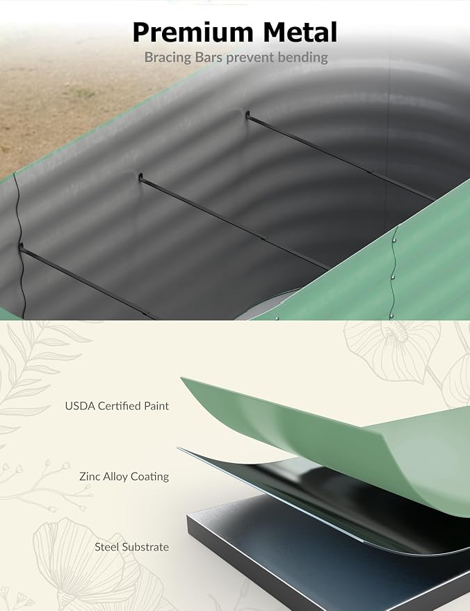 GarveeLife 2 Pcs Raised Garden Beds Outdoor 6x3x2 ft - Image 5