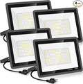 4 Pack 100W LED Flood Light, Super Bright Exterior Security Lights by YANYCN