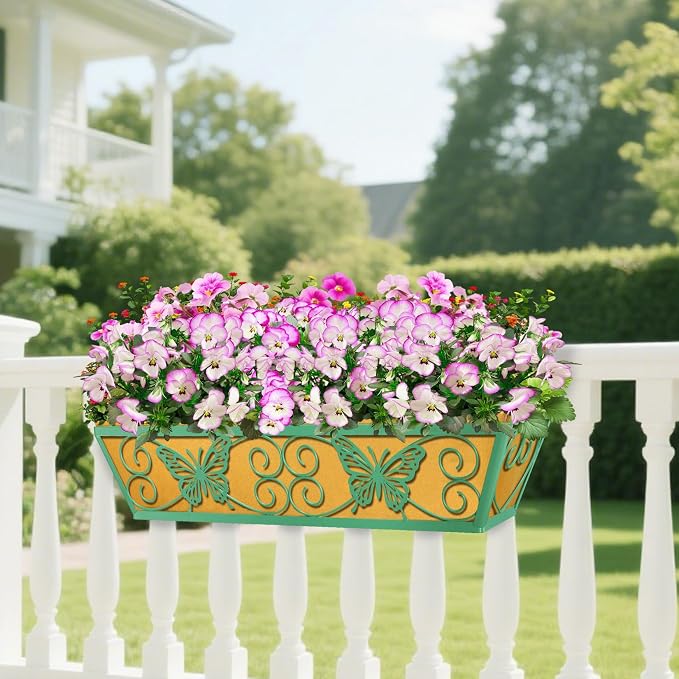 6 Pack 24 Inch Window Boxes Planters Railing Planter Box - Image 7